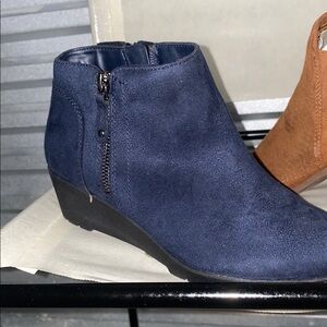 East 5th Blue Ankle Booties with Side Zipper